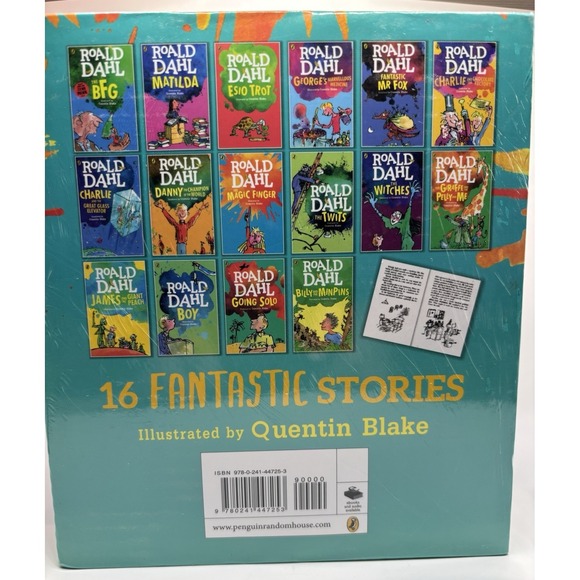 16 Book Boxset Roald Dahl Charlie & The Chocolate Factory Great Glass Elevator - Picture 3 of 12
